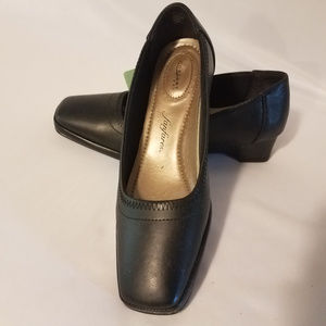 Comfort First by Fanfares Black Block Heel Pumps